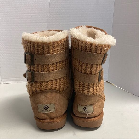 DREAM PAIRS Women’sSweaty-Buckle-K Suede Boots Tan Size 5 - Picture 9 of 12